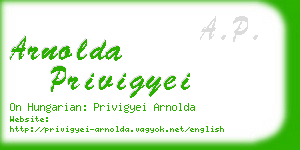 arnolda privigyei business card